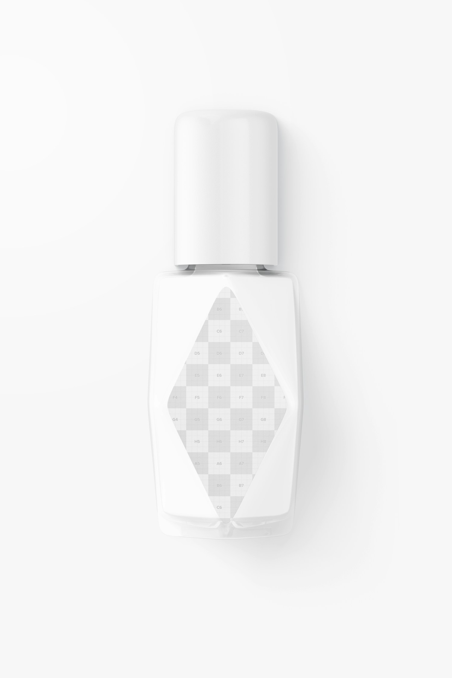 Diamond Shape Nail Polish Mockup, Top View Diamond Shape Nail Polish Mockup, Top View