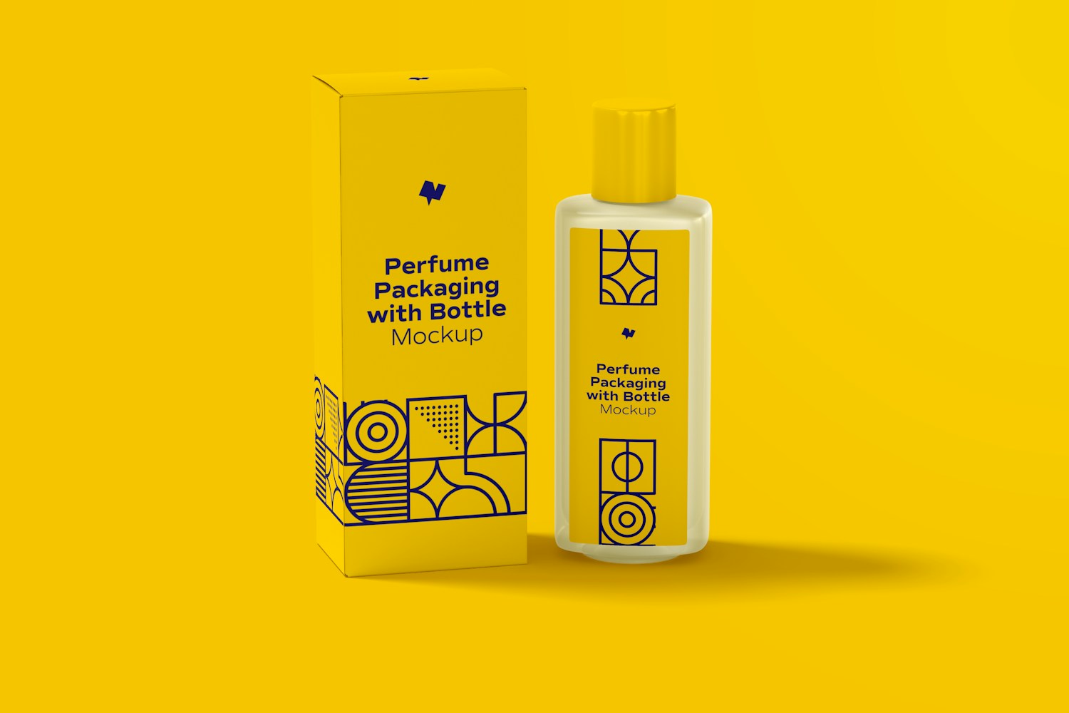 Use the bottle and packaging to show your design with a single concept.