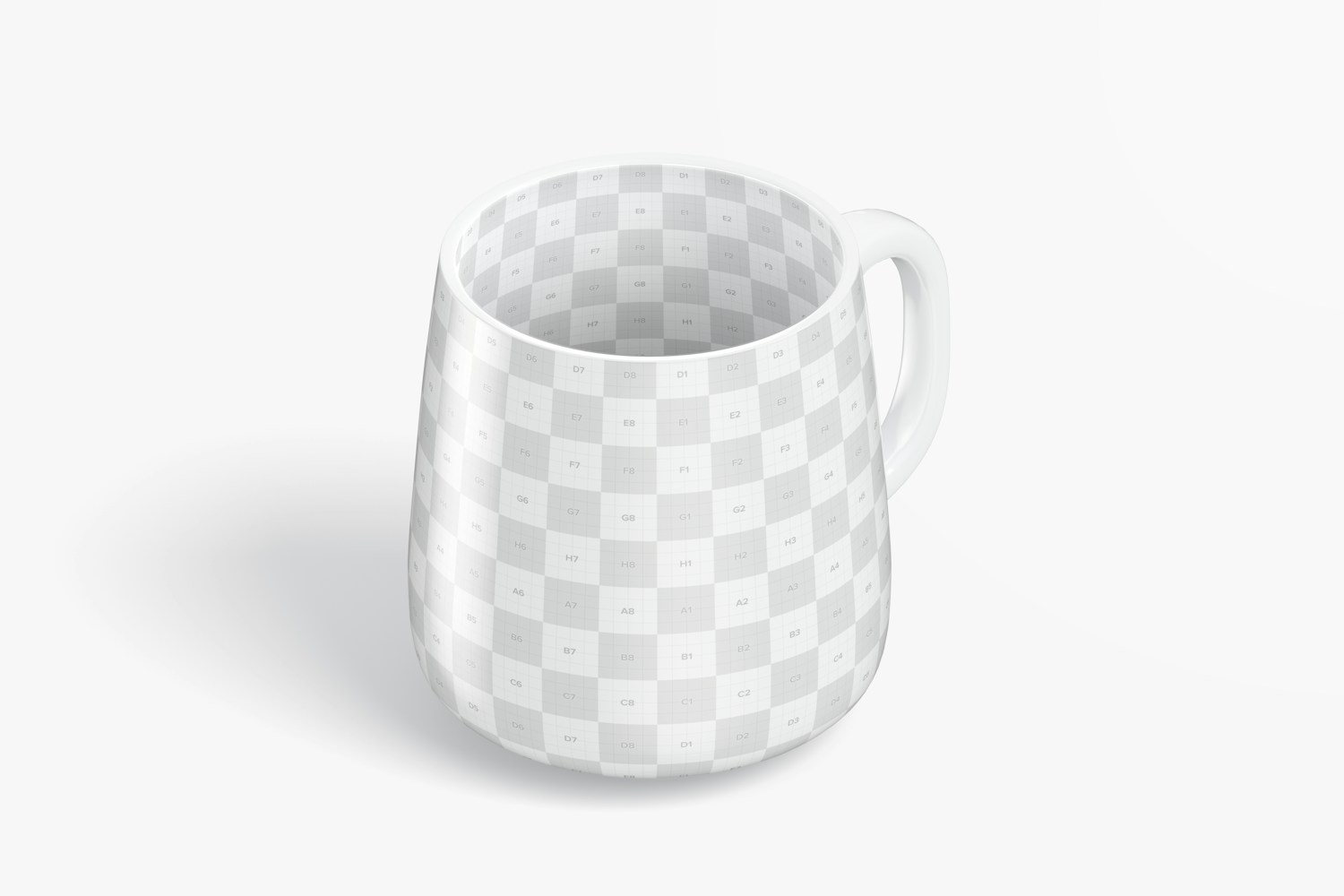 12.2 oz Ceramic Mug Mockup, Isometric Right View