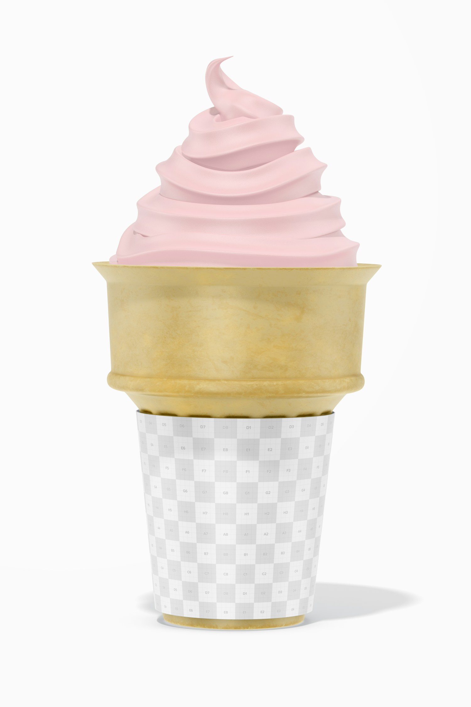 Label for Small Cone Mockup, Front View