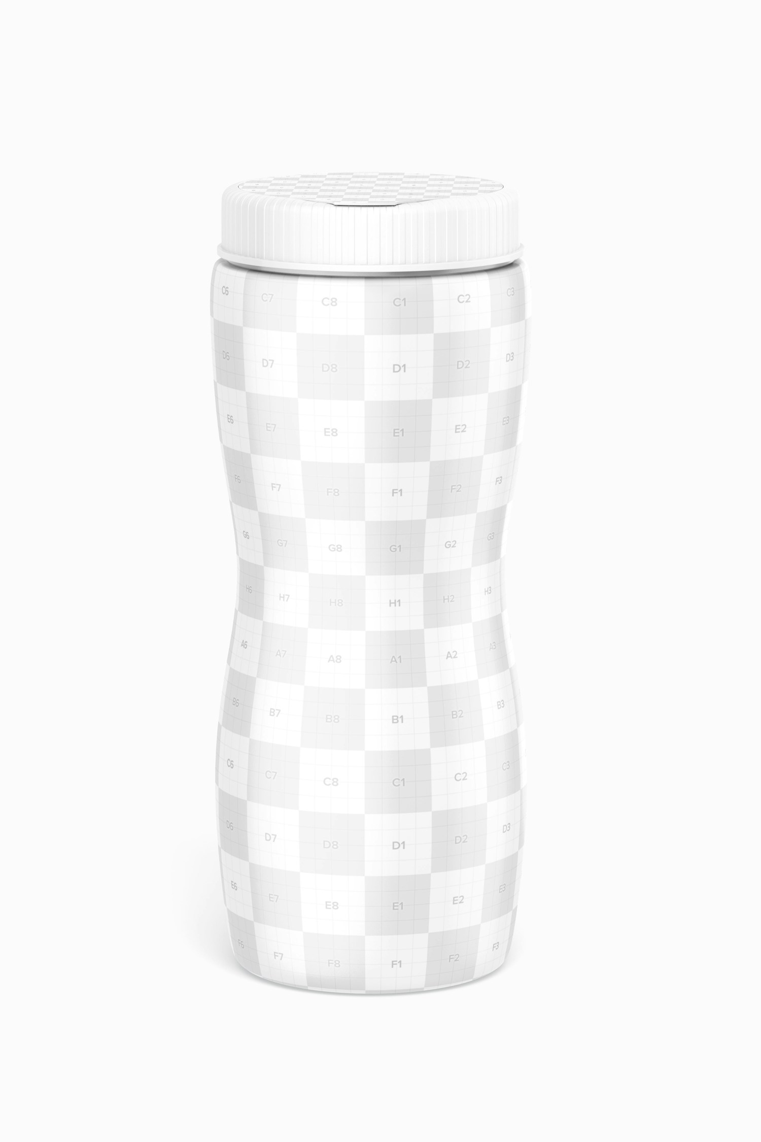 Cereal Snacks Bottle Mockup, Front View Cereal Snacks Bottle Mockup, Front View