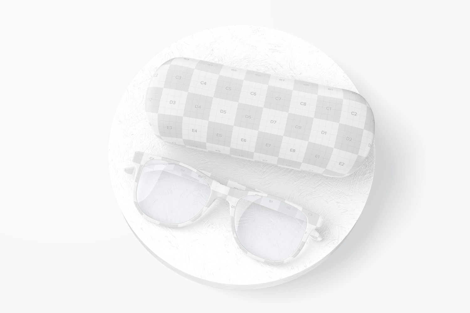 Eyeglass Case Mockup, Top View Eyeglass Case Mockup, Top View
