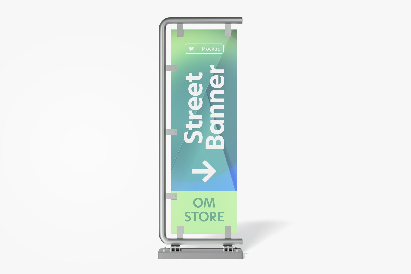 Street Banner Mockup, Front View