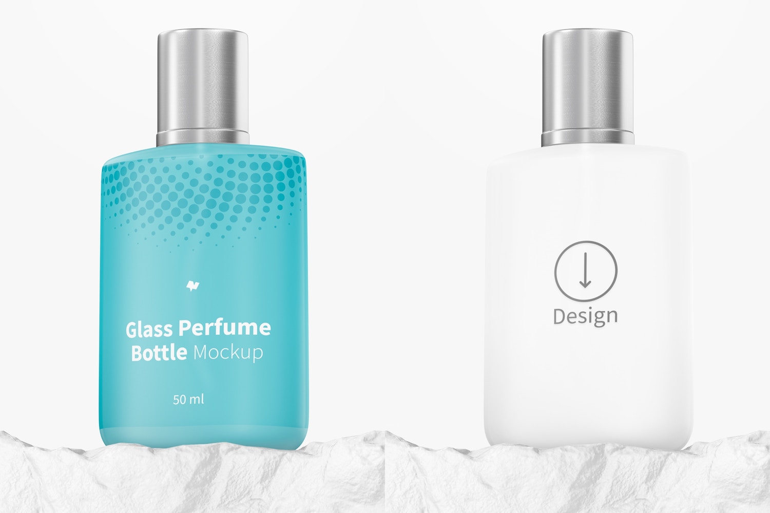 50 ml Glass Perfume Bottle Mockup 50 ml Glass Perfume Bottle Mockup