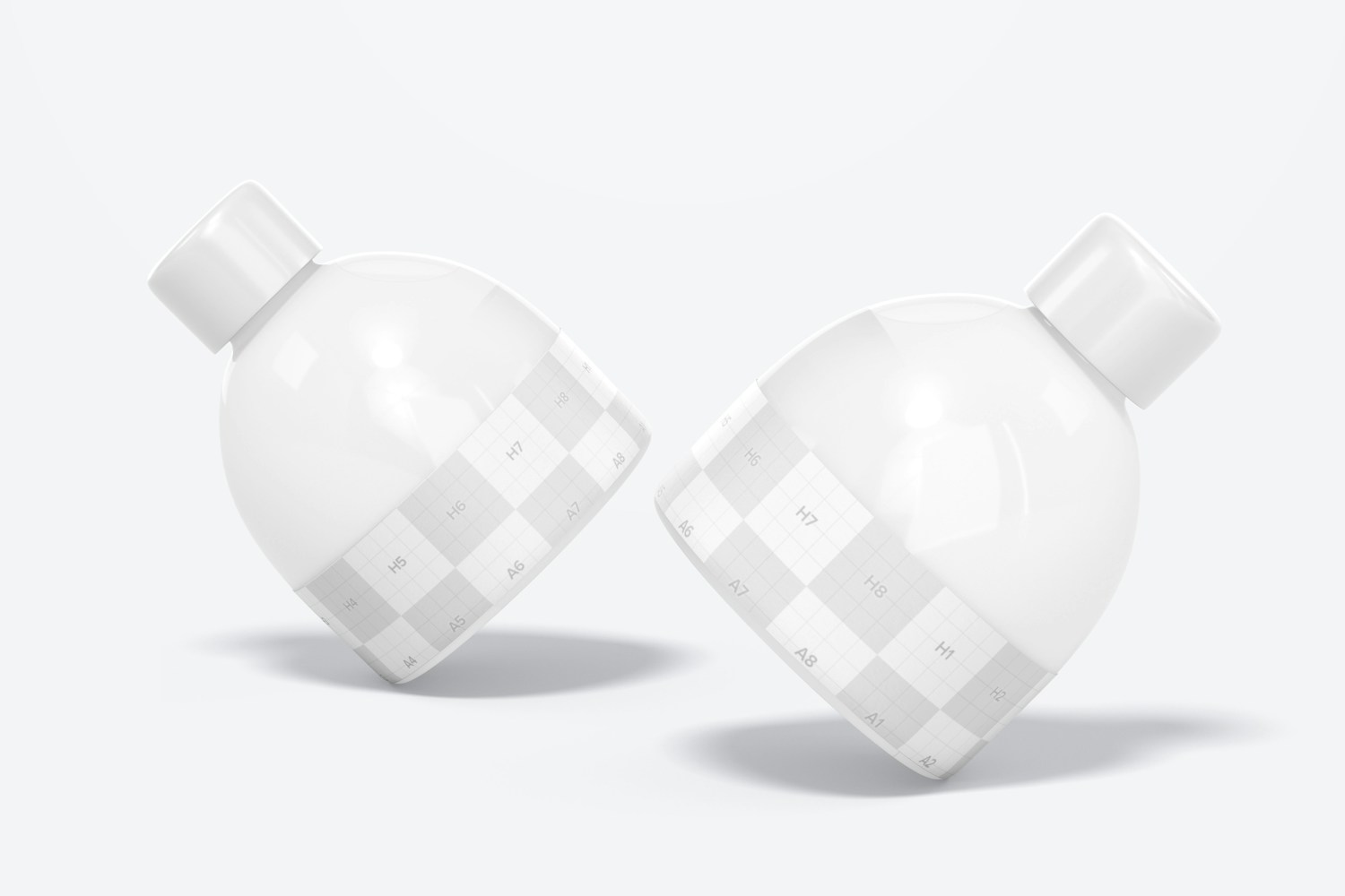 5 oz Paint Bottles Mockup, Floating 5 oz Paint Bottles Mockup, Floating