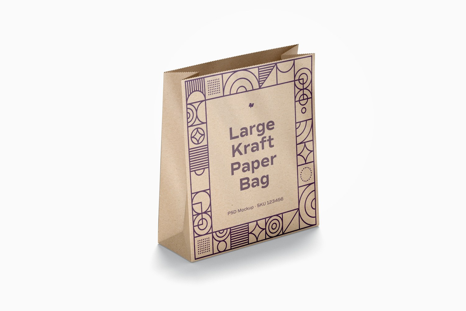 Large Kraft Paper Bag Mockup