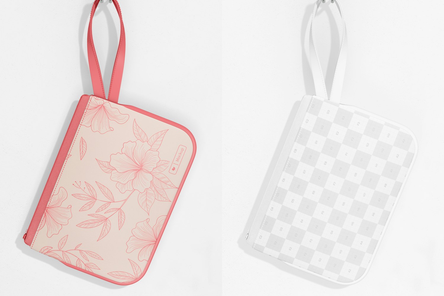 Handbag for Women Mockup, on Wall Handbag for Women Mockup, on Wall