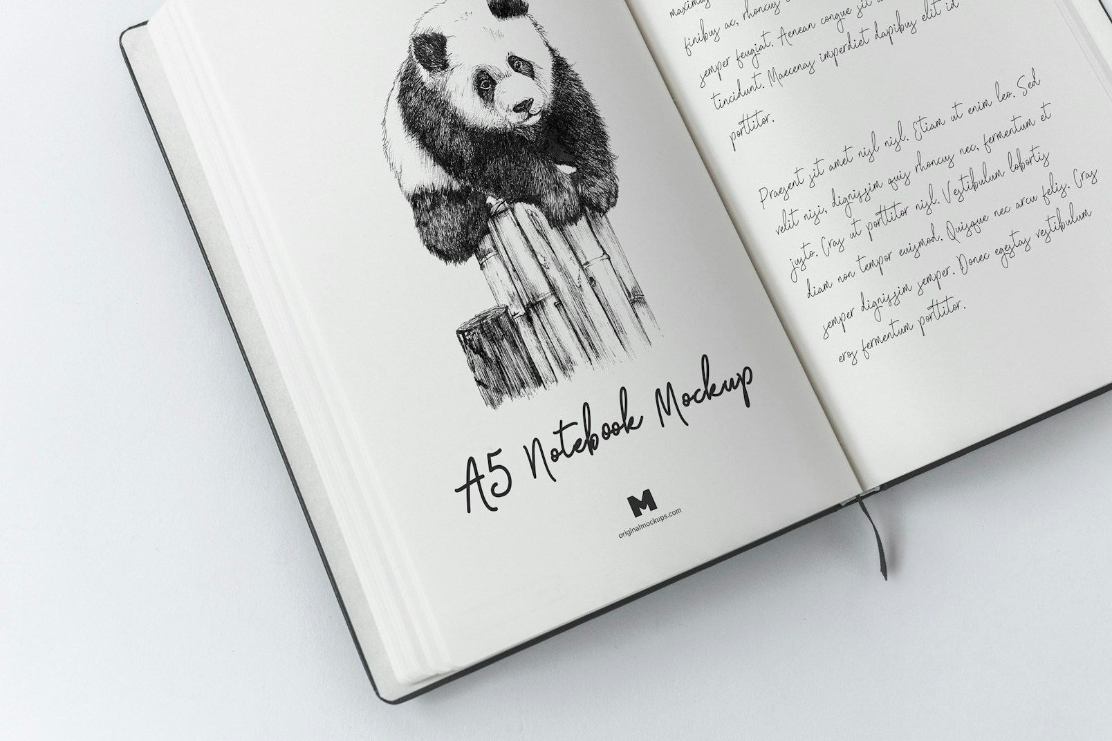A5 Hardcover Notebook Mockup 02