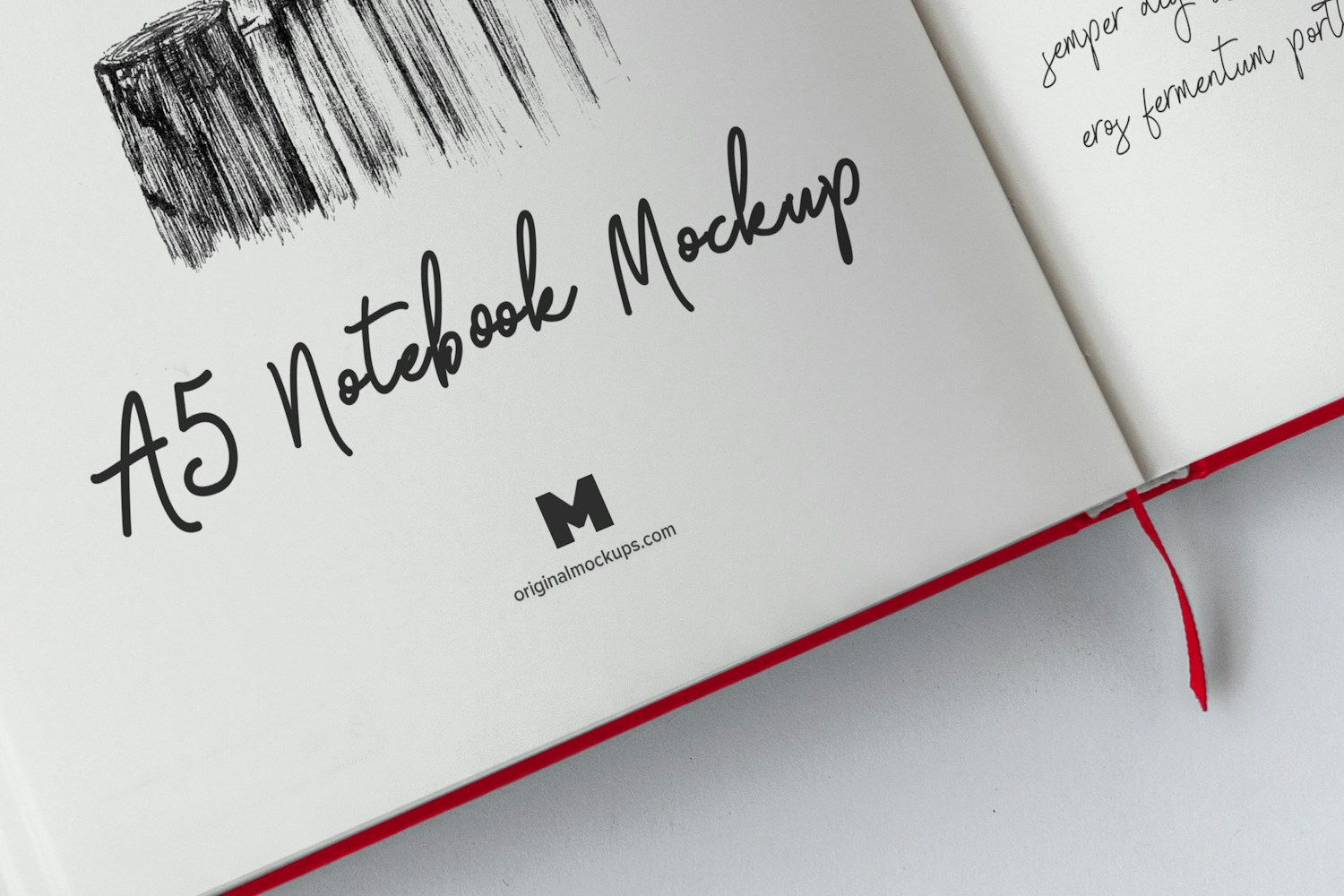 A5 Hardcover Notebook Mockup 02