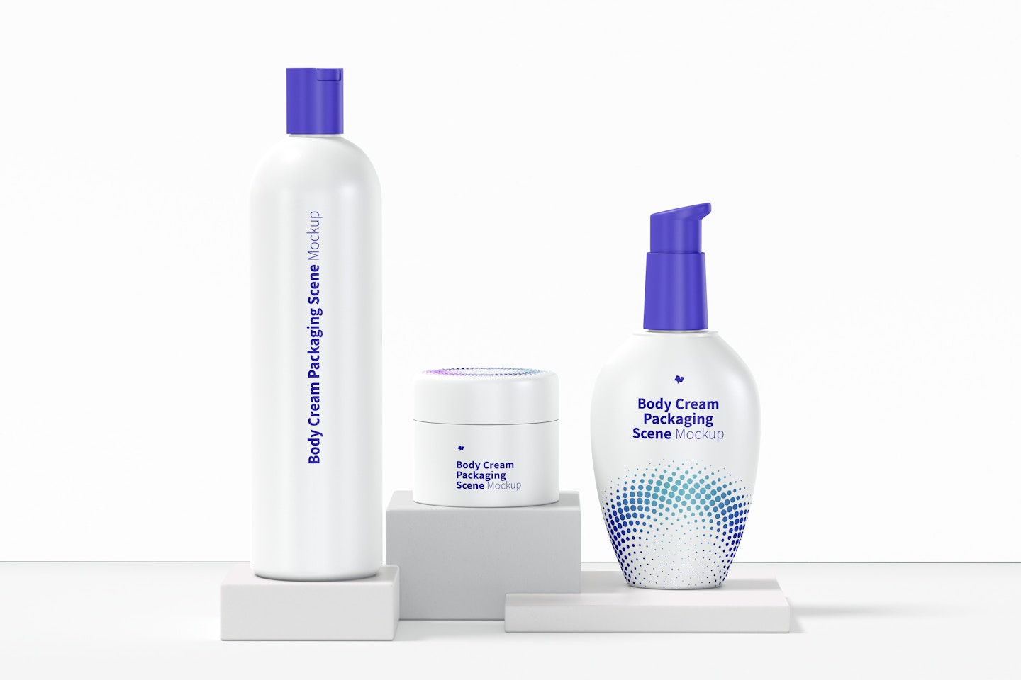Body Cream Packaging Scene Mockup, Front View