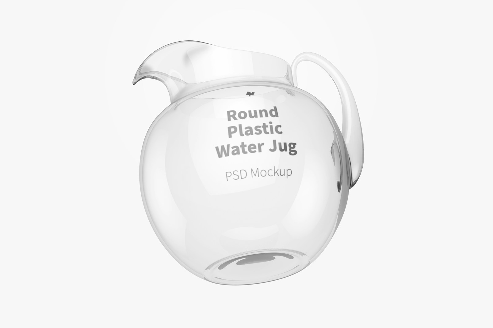 Round Plastic Water Jug Mockup, Floating