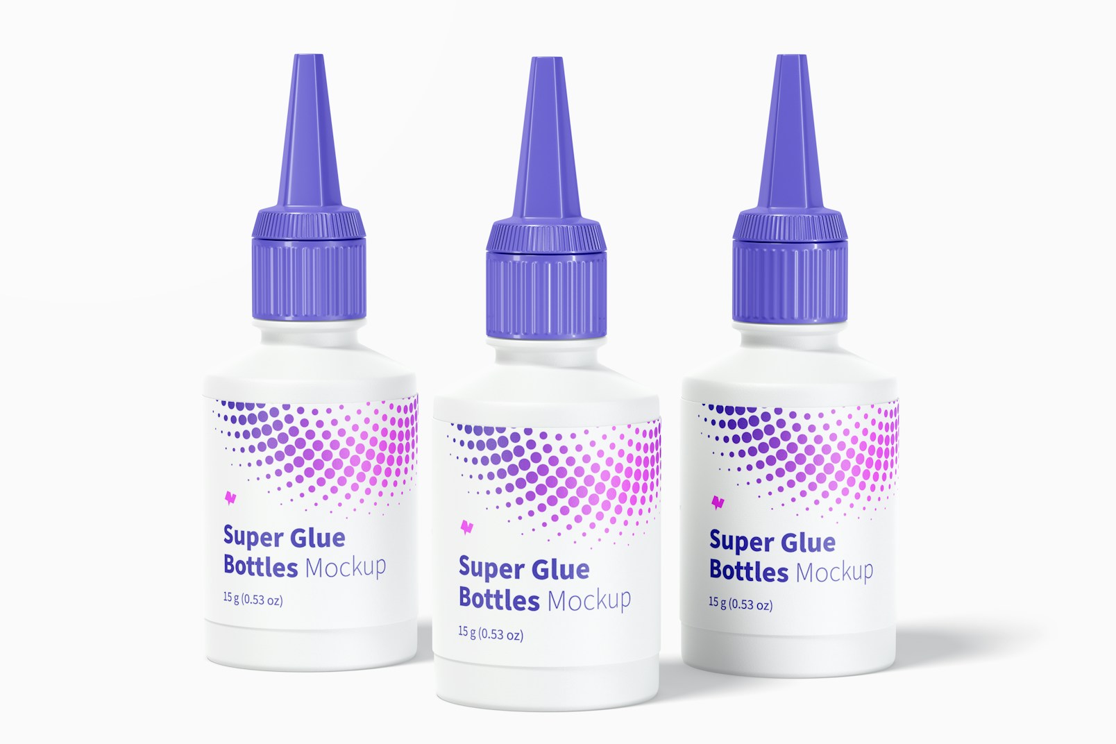 Super Glue Bottles Set Mockup