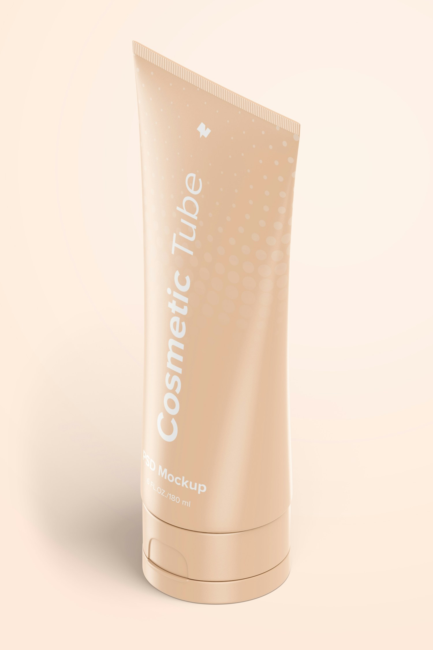 180 ml Cosmetic Tube Mockup, Isometric Right View