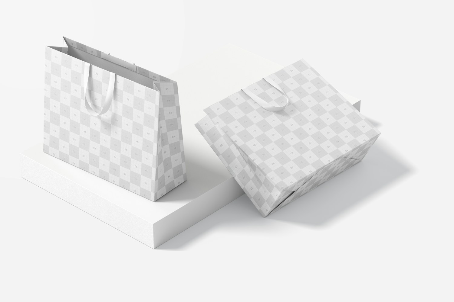 Jumbo Gift Bags with Ribbon Handle Mockup Jumbo Gift Bags with Ribbon Handle Mockup