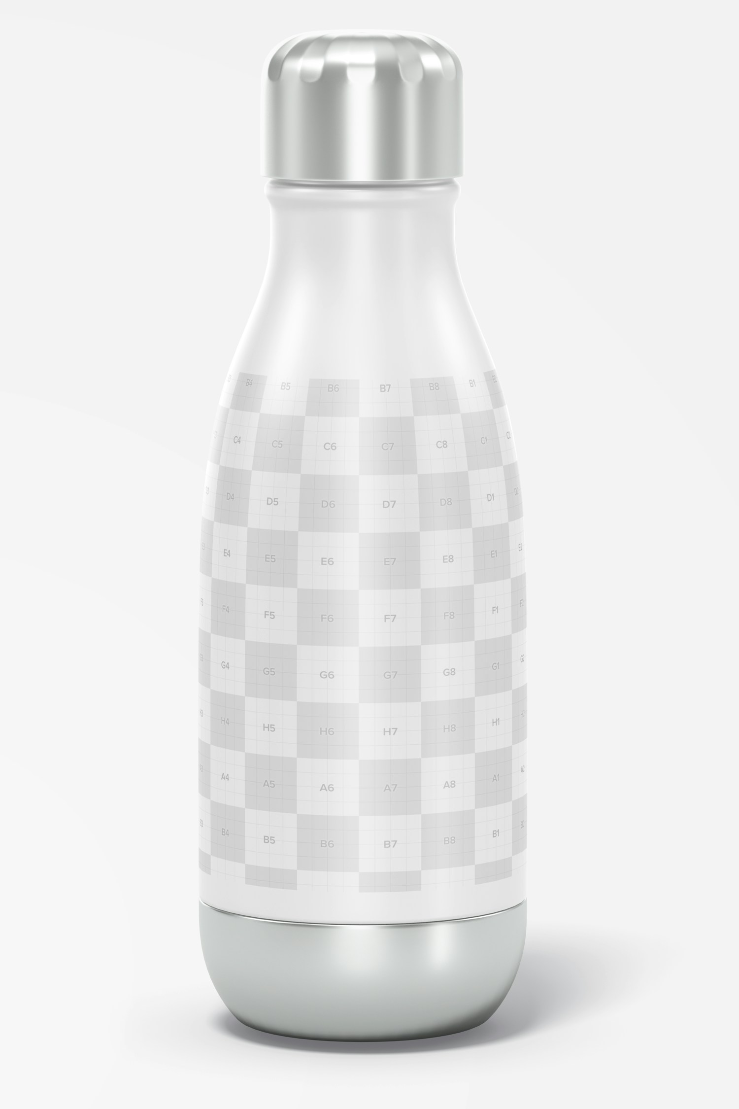 17 oz Metallic Water Bottle Mockup, Front View