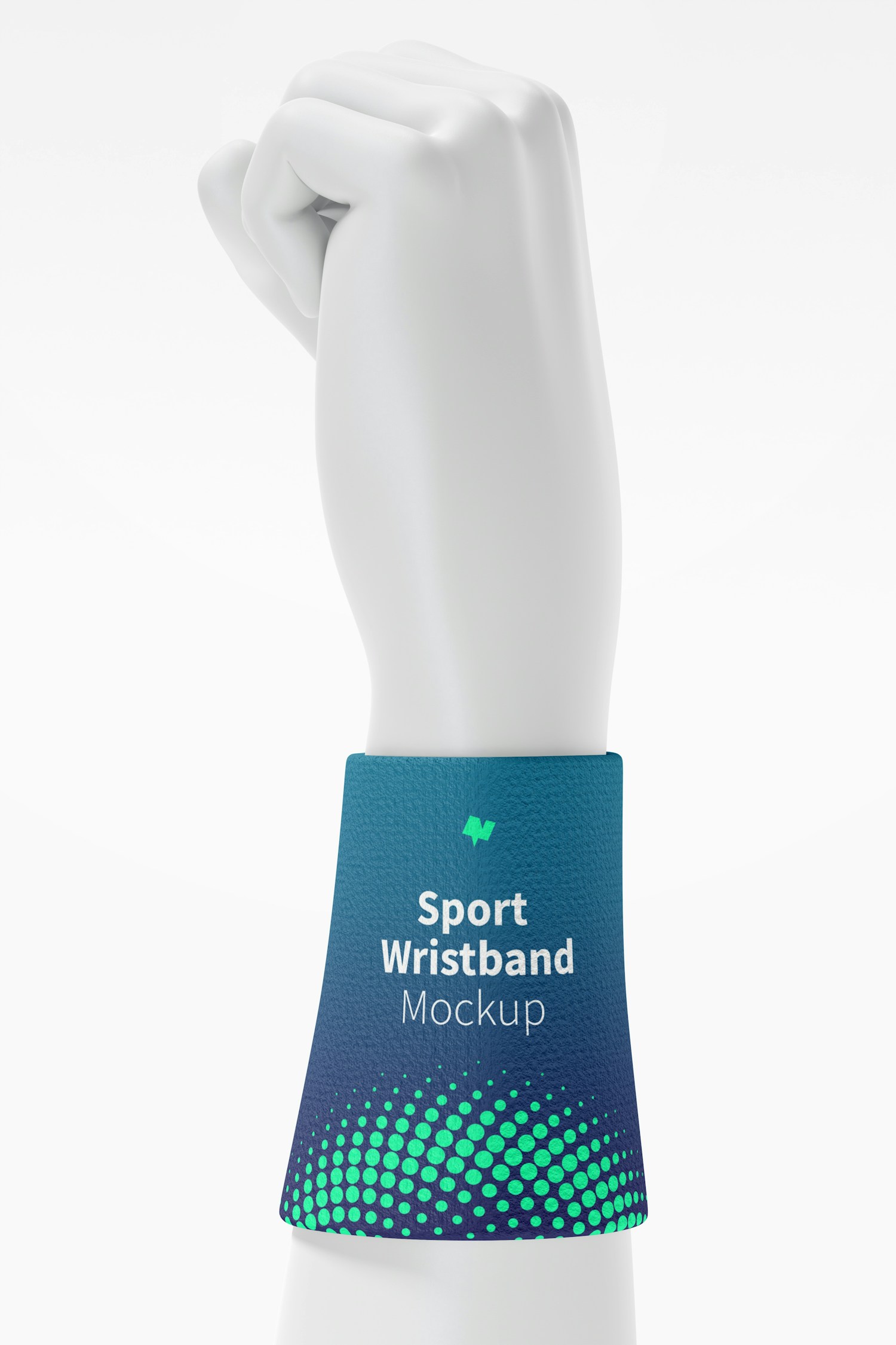 Sport Wristband with Hand Mockup