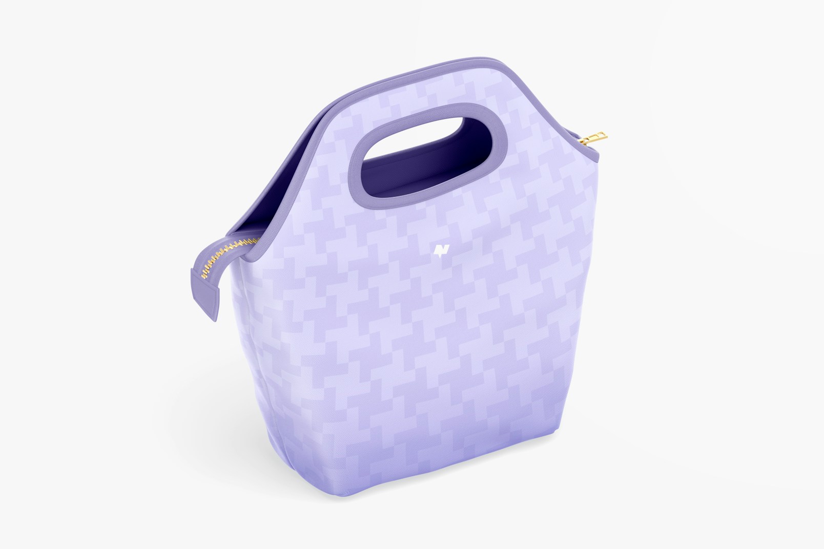 Lunch Bag Mockup, Isometric Right View