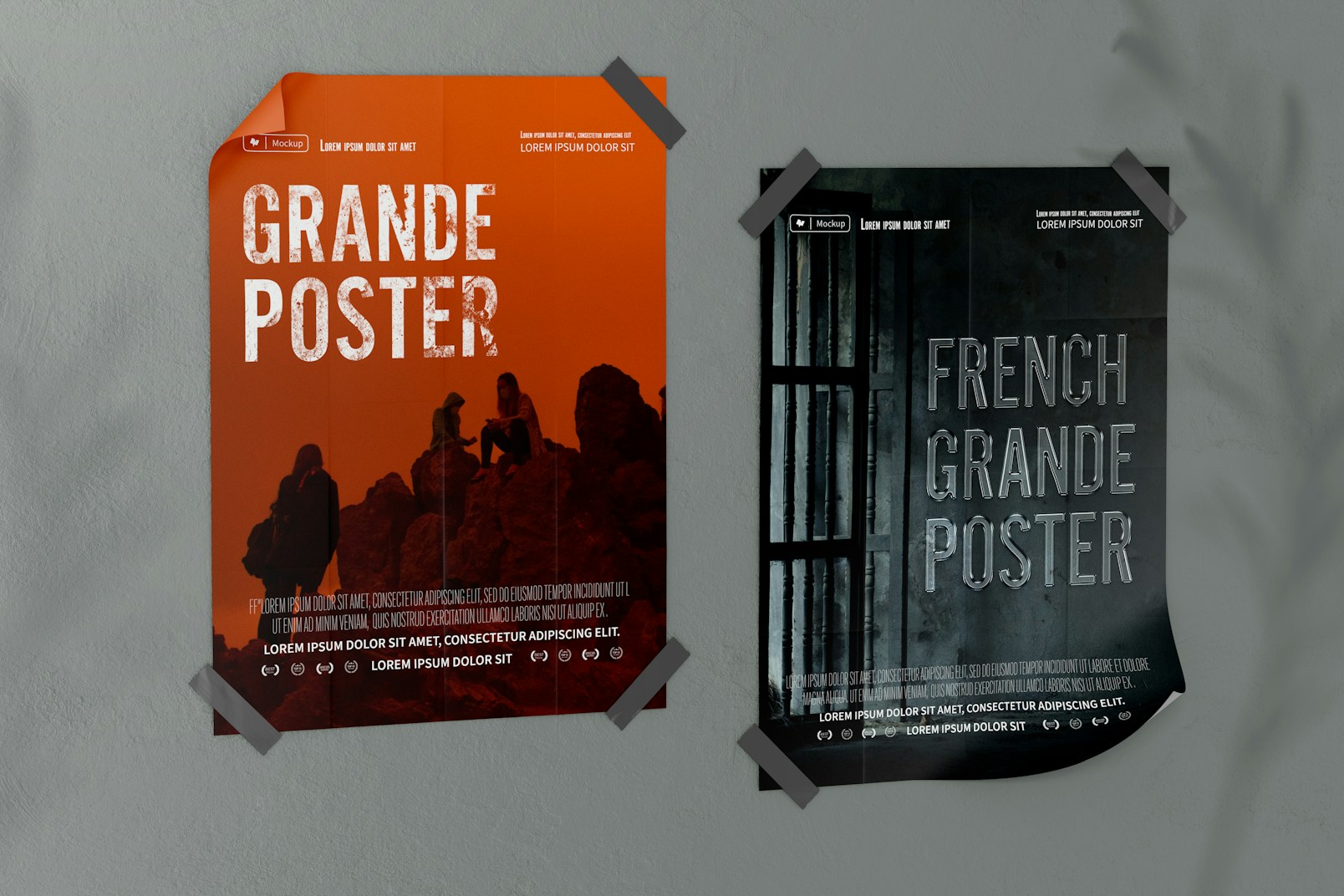 French Grande Posters Mockup