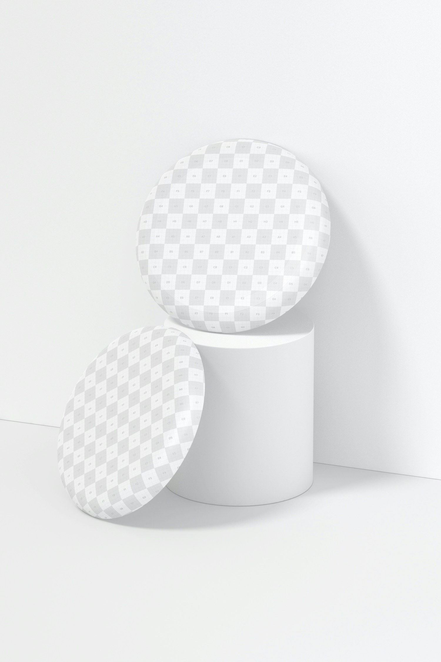 Frisbees Mockup, Leaned Frisbees Mockup, Leaned