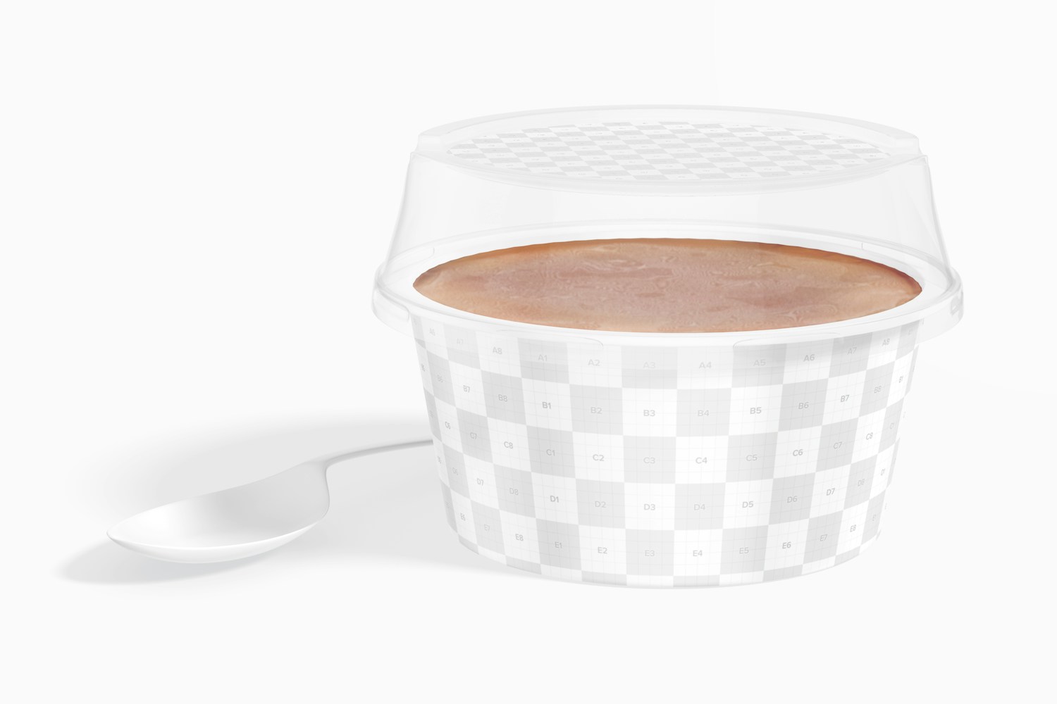Dessert Liner Cup with Lid Mockup Dessert Liner Cup with Lid Mockup