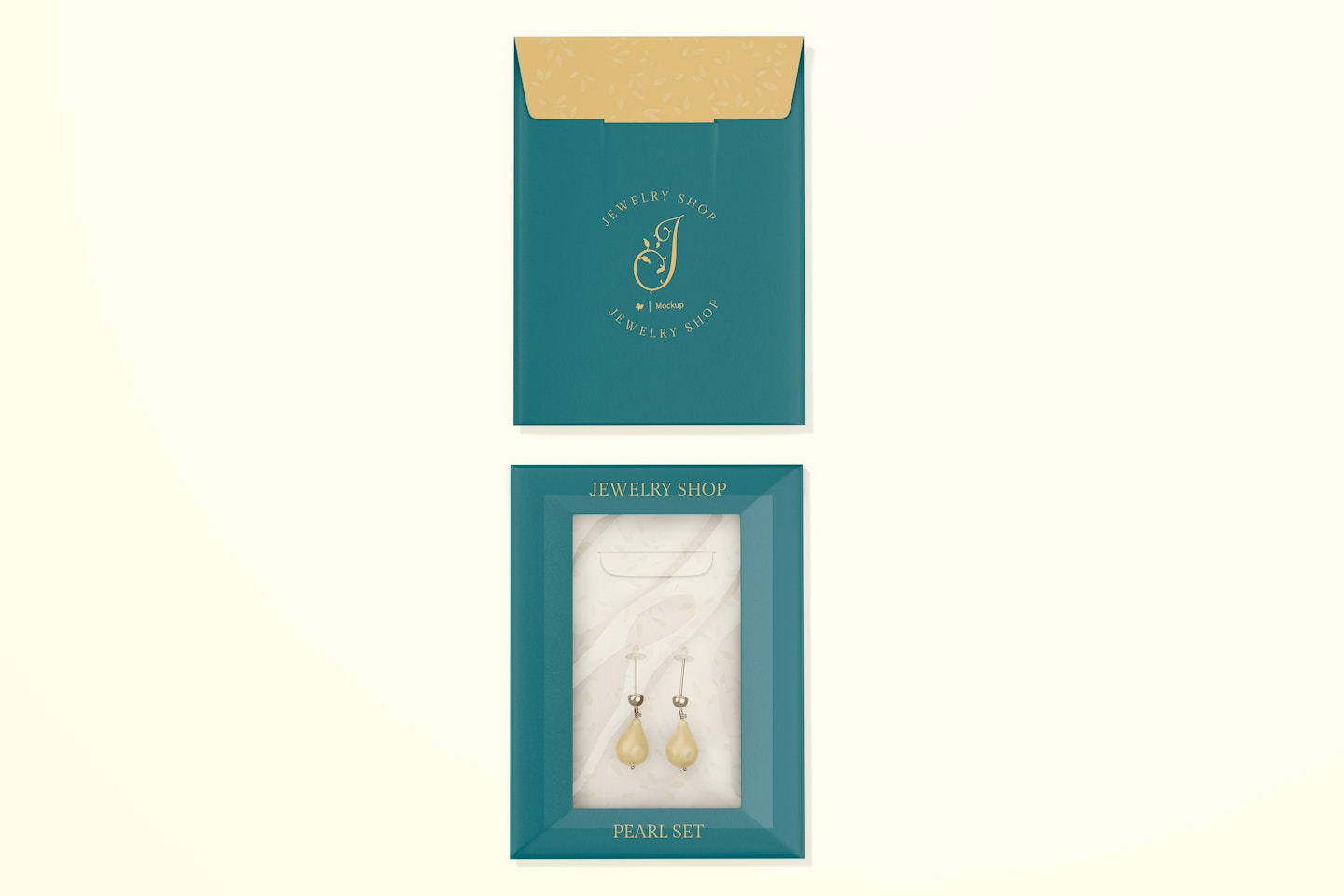 Envelope for Jewelry Mockup, Top View