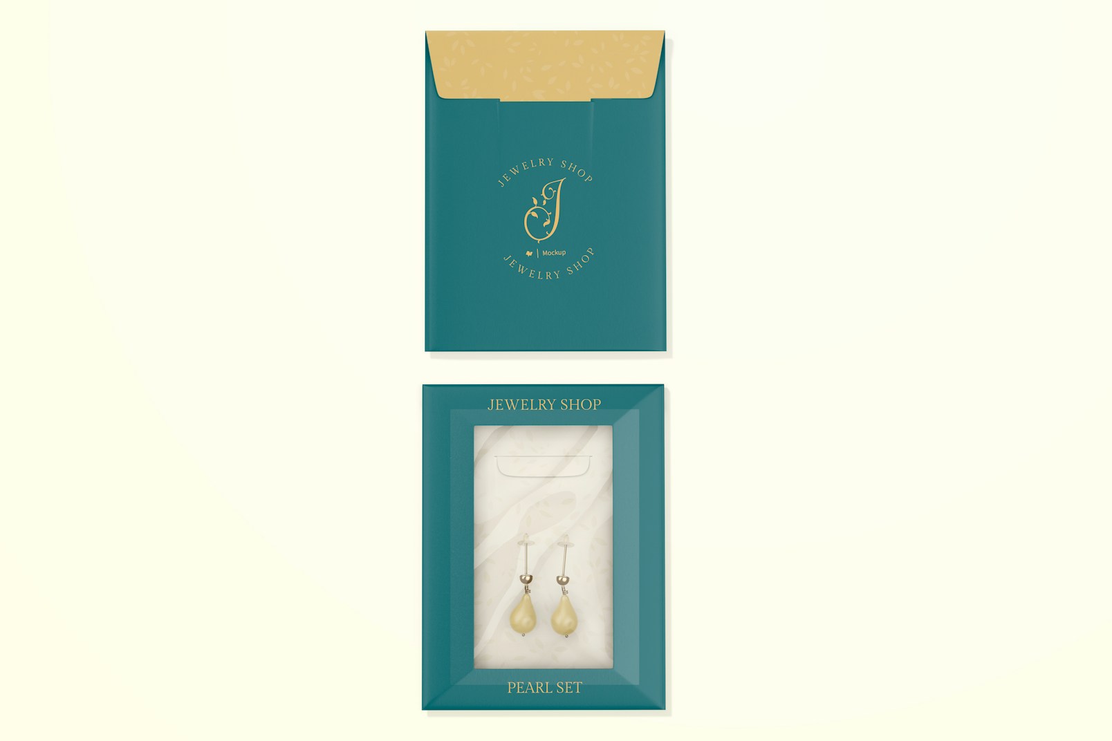 Envelope for Jewelry Mockup, Top View