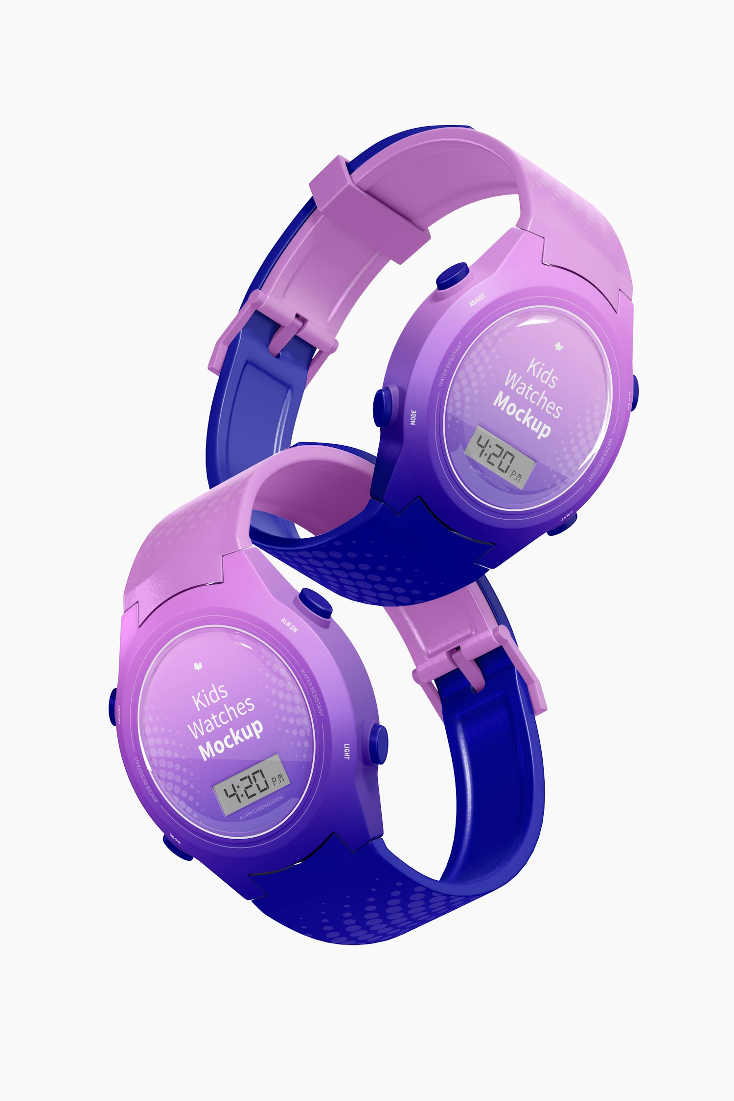 Kids Watches Mockup, Floating