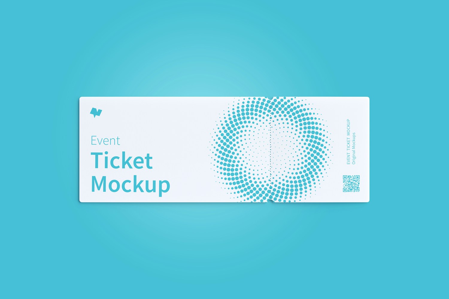 Event Ticket Mockup, Top View