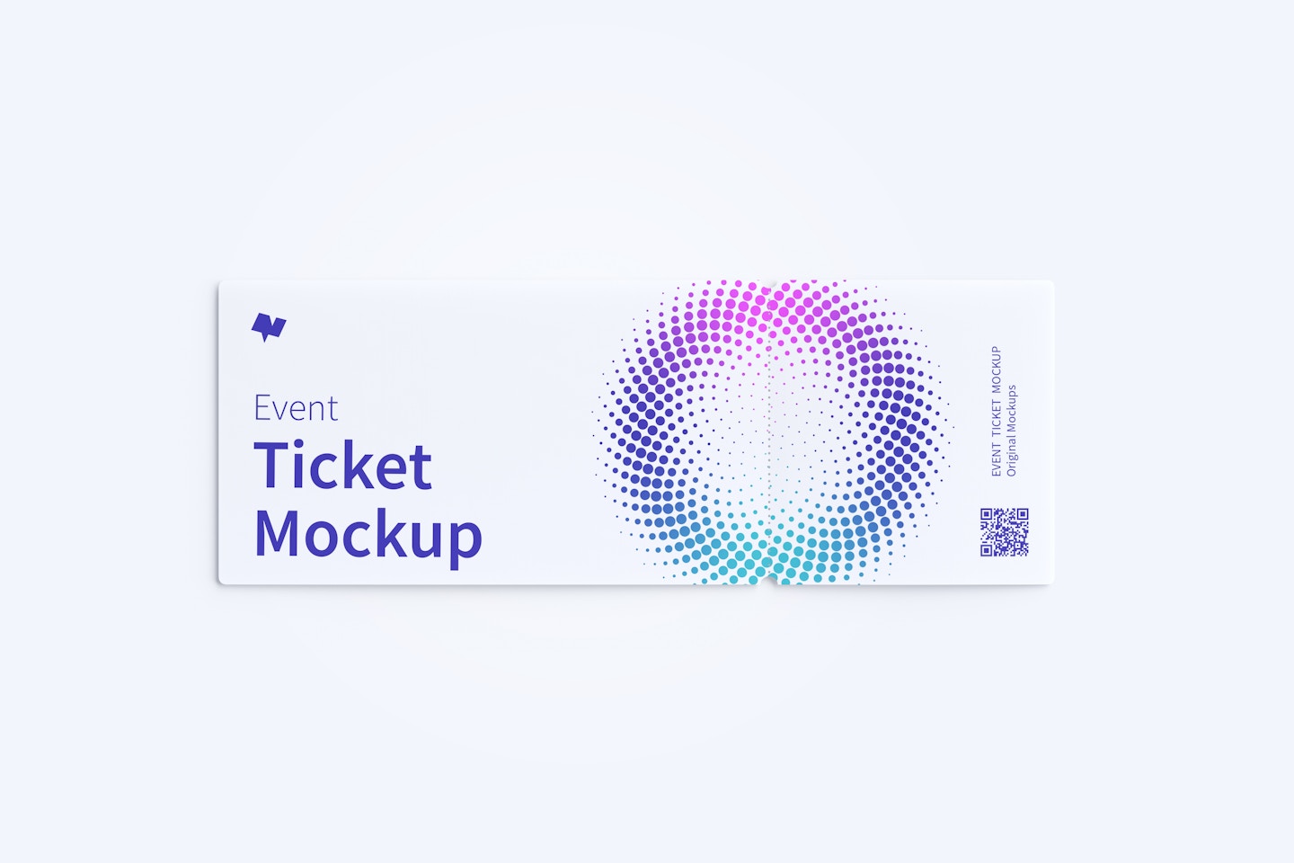 Event Ticket Mockup, Top View