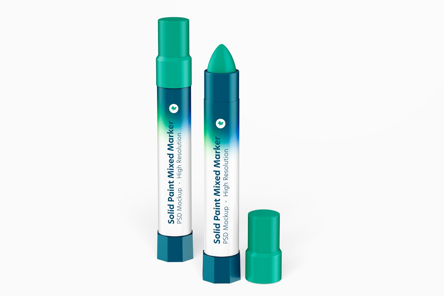 Solid Paint Mixed Markers Mockup Solid Paint Mixed Markers Mockup