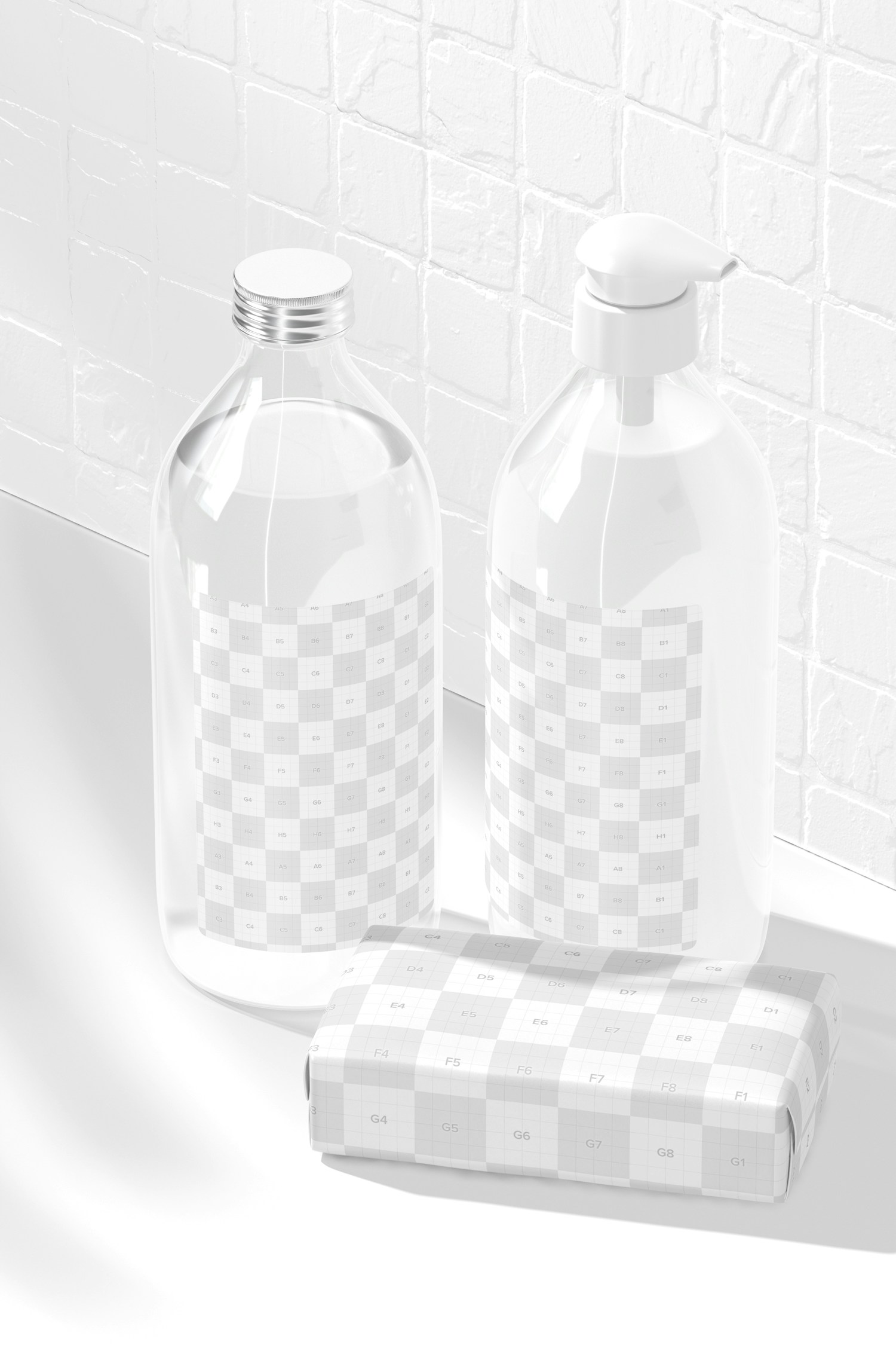 Bath and Body Products Scene Mockup, Perspective 02 Bath and Body Products Scene Mockup, Perspective 02