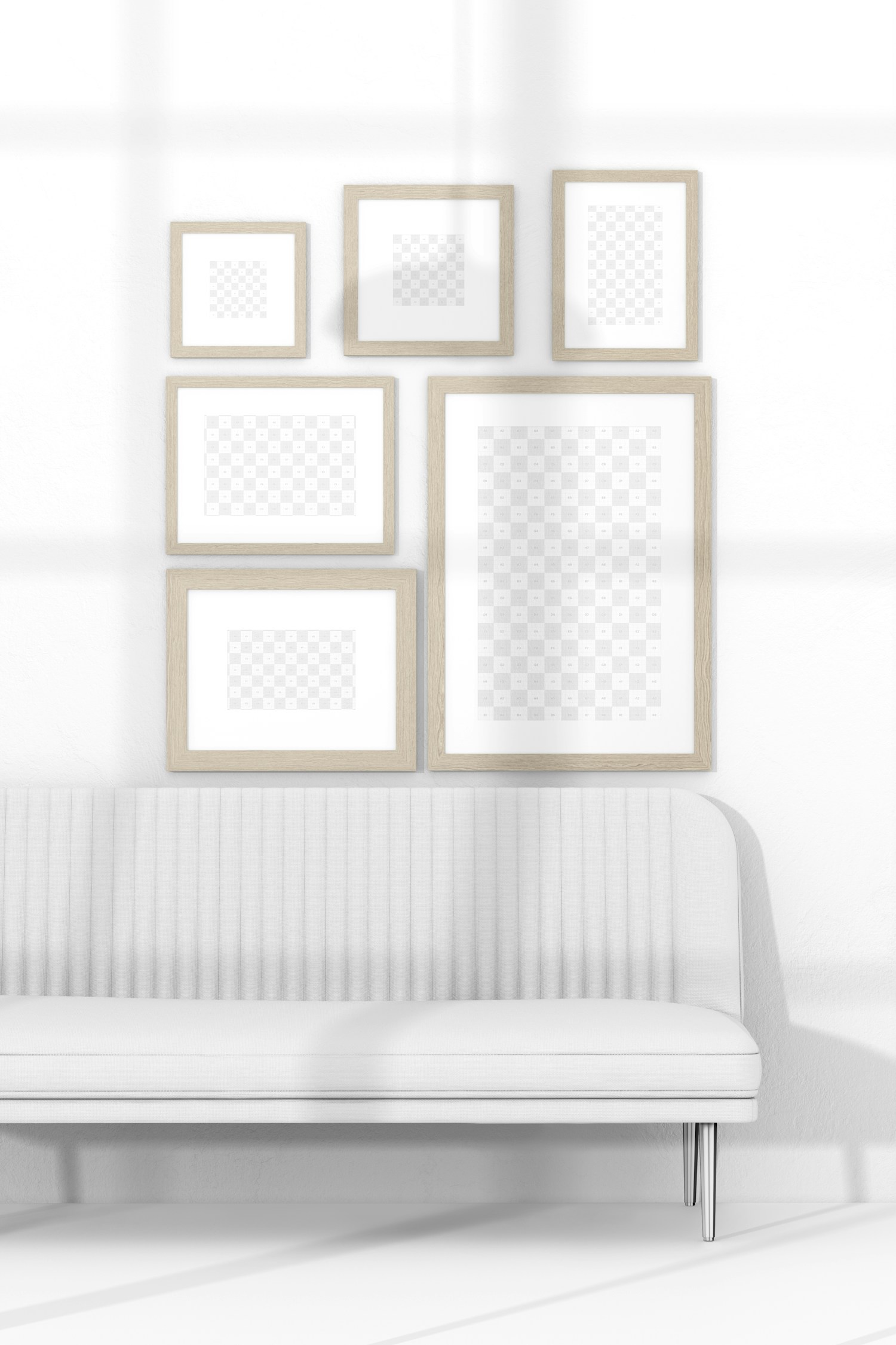 Gallery Frames with Sofa Bed Mockup