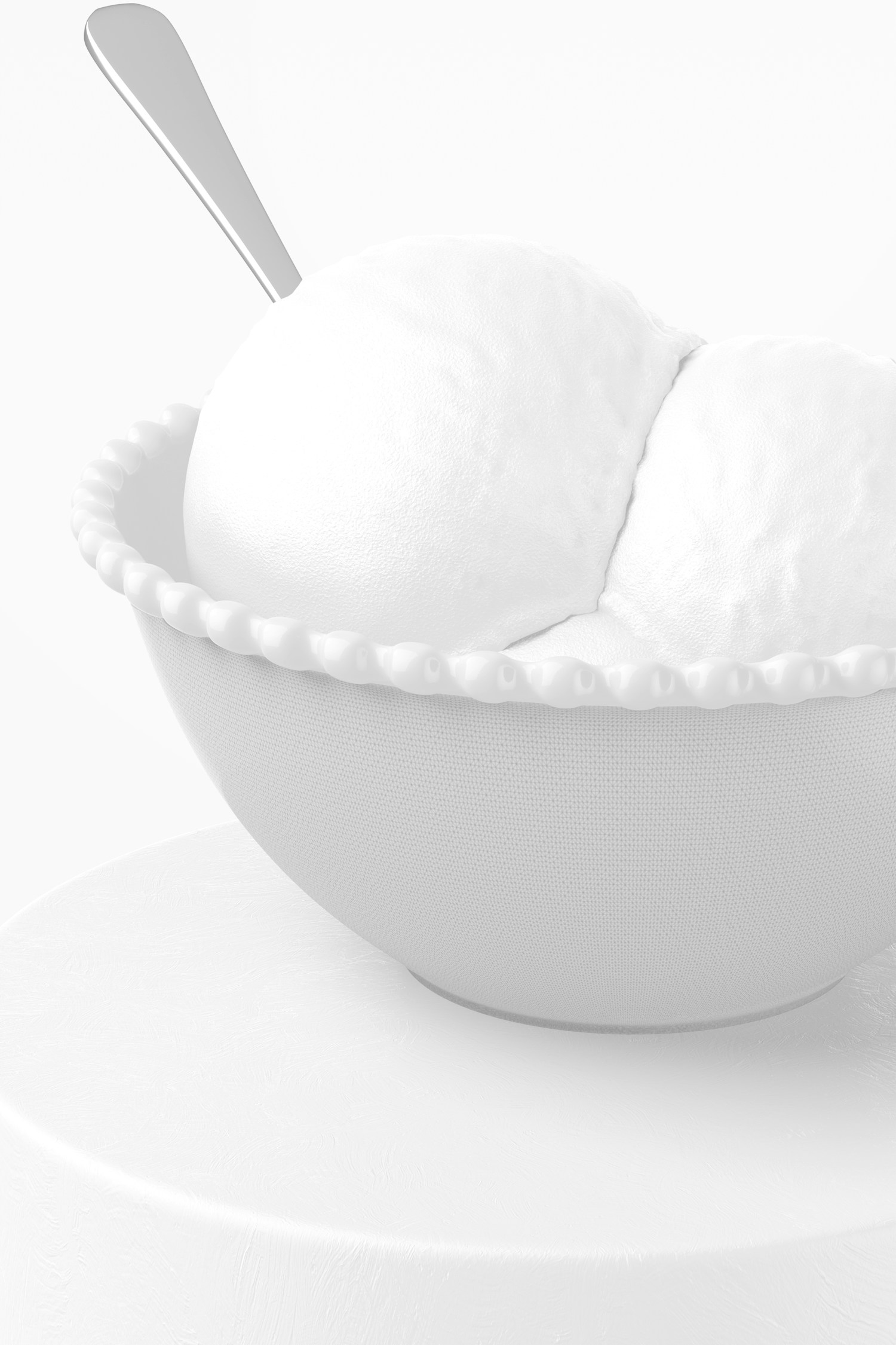 Dessert Bowl Mockup, Close Up Dessert Bowl Mockup, Close Up
