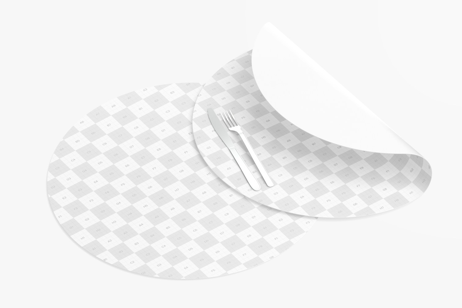 Round Placemats Mockup