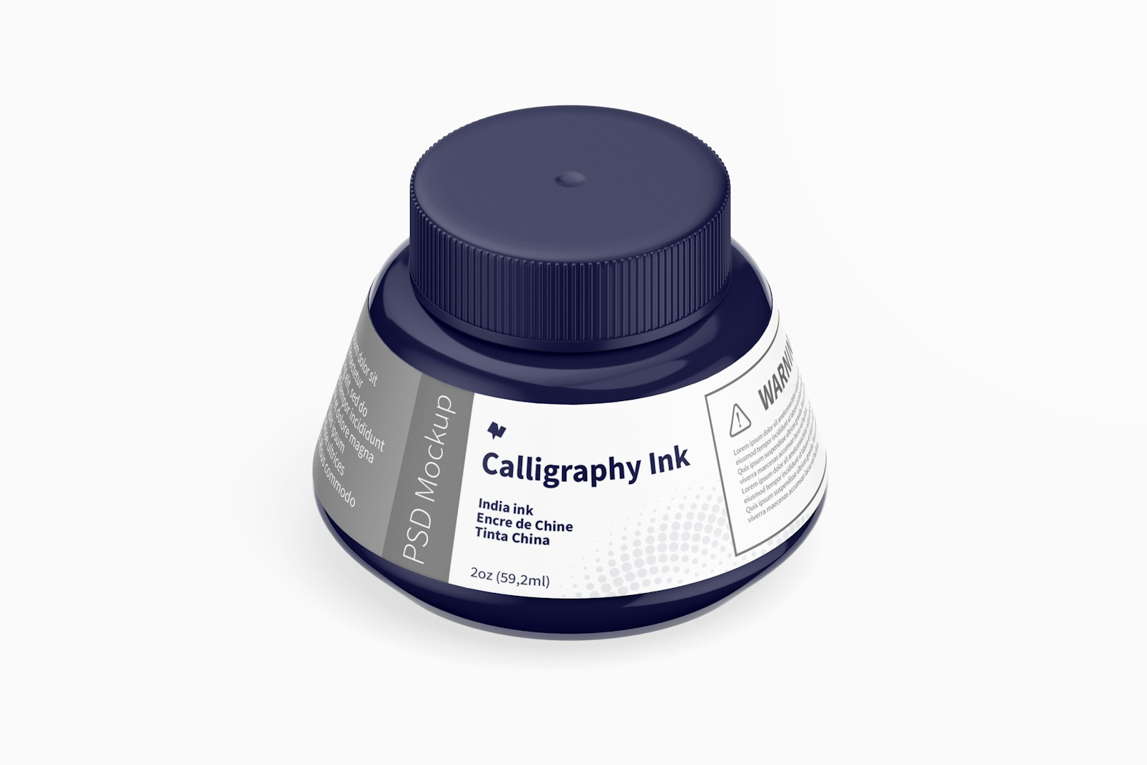 Calligraphy Ink Mockup, Isometric View