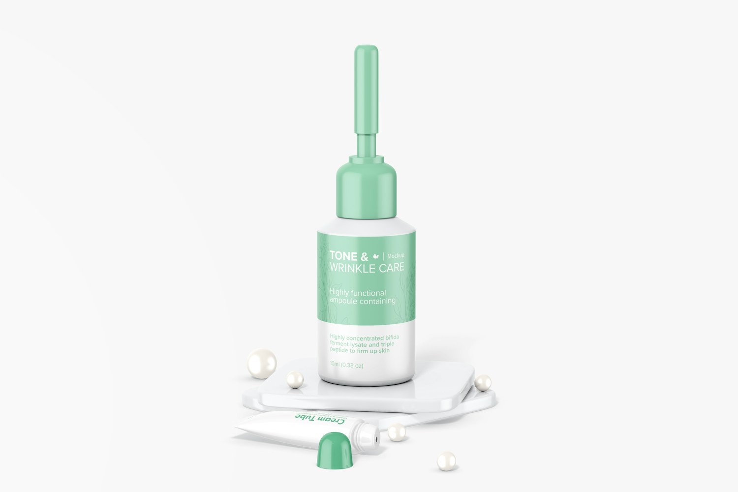 Small Clinical Face Products Scene Mockup