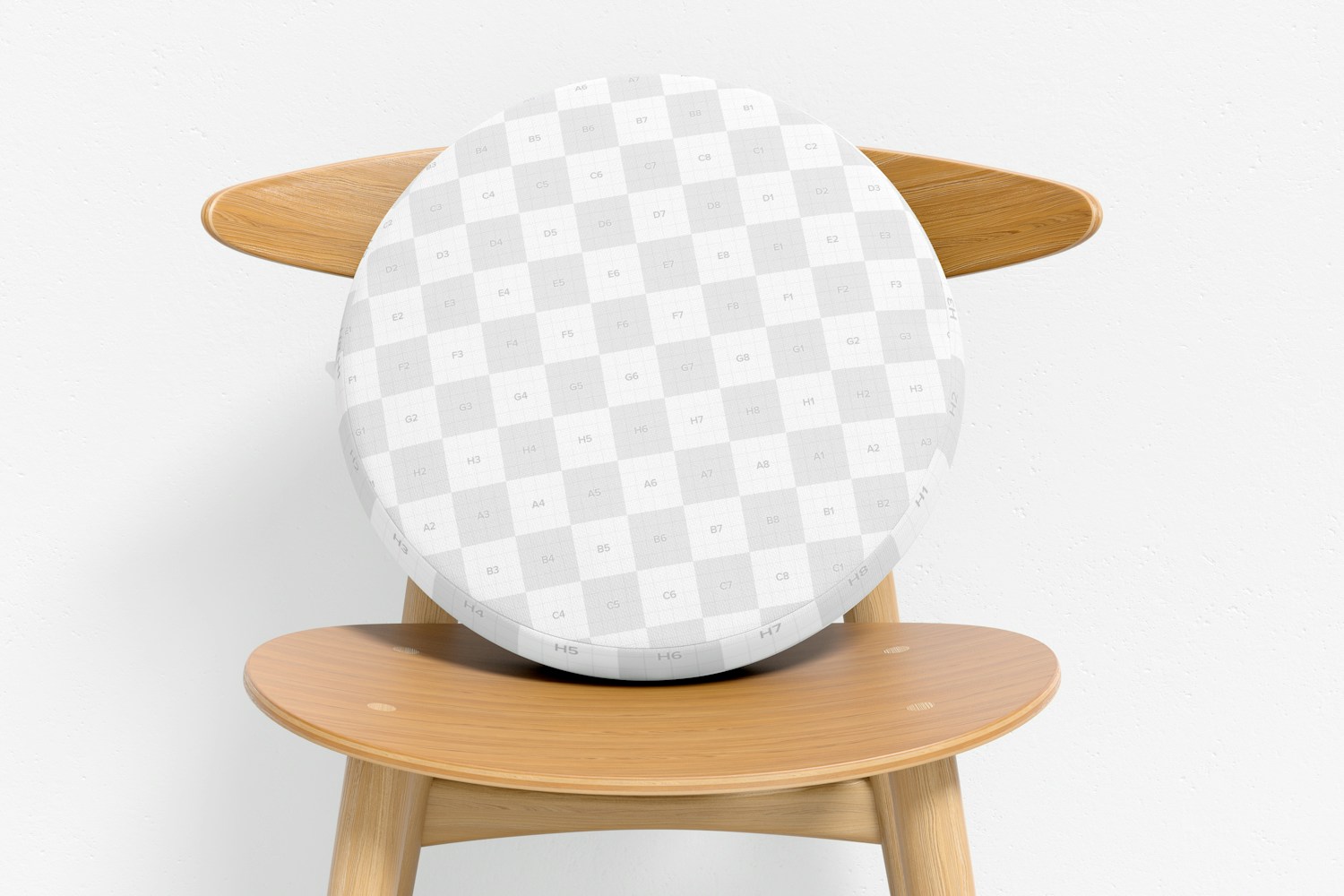 Round Pillow with Chair Mockup