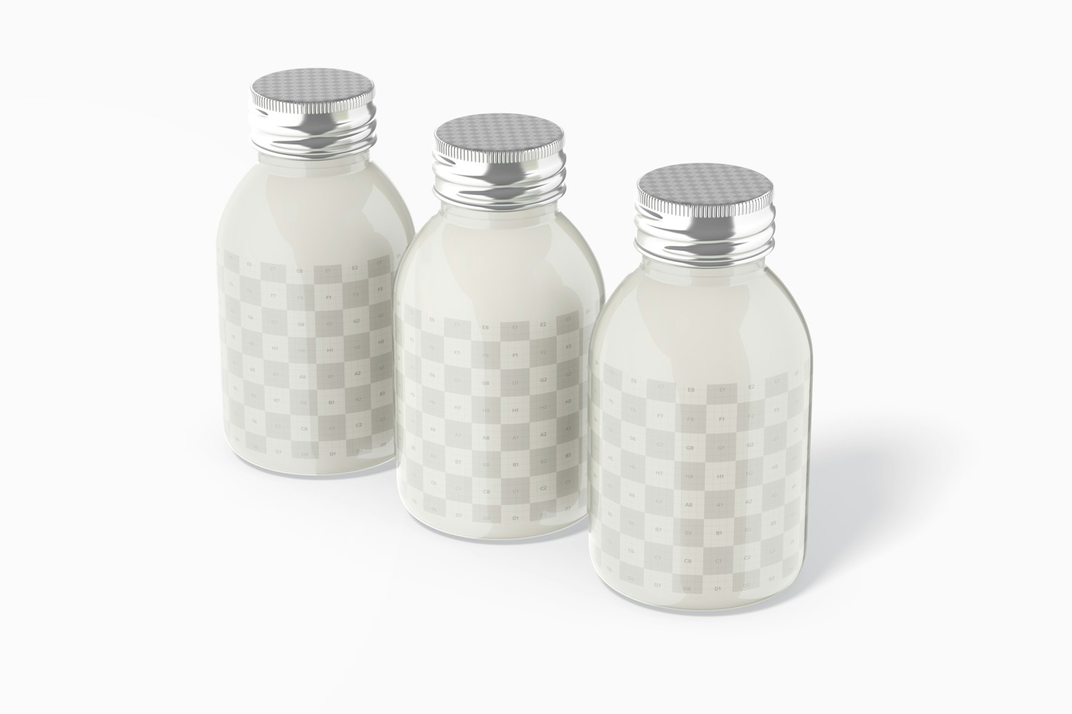 Plastic Milk Bottle Mockup, Perspective