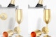 Stainless Steel Champagne Glasses Mockup, Standing and Dropped