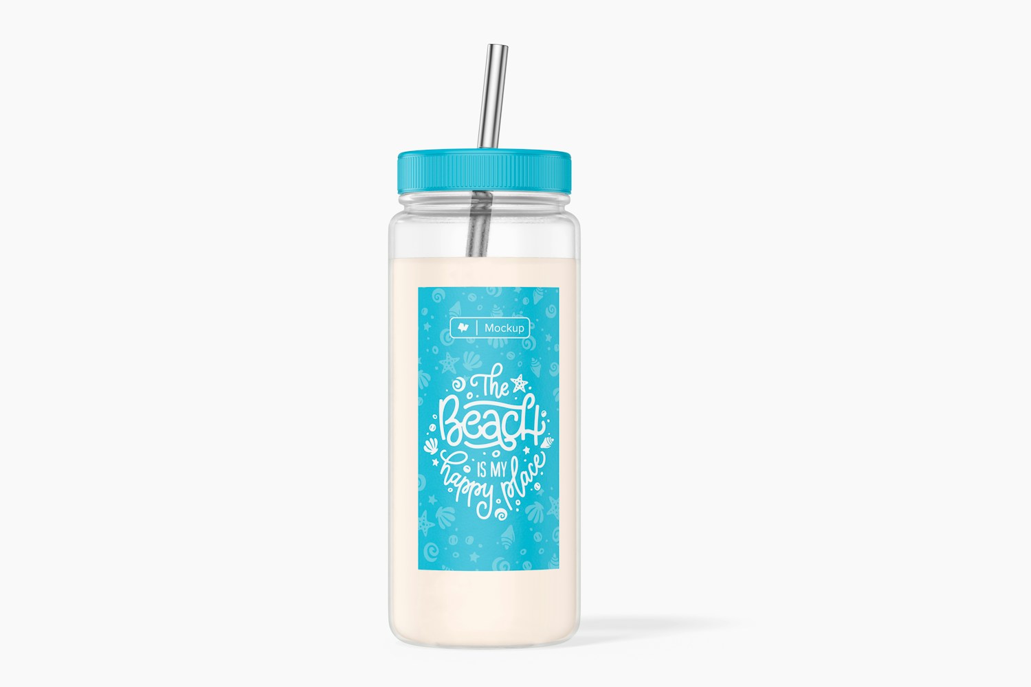 Smoothie Cup Mockup, Front View