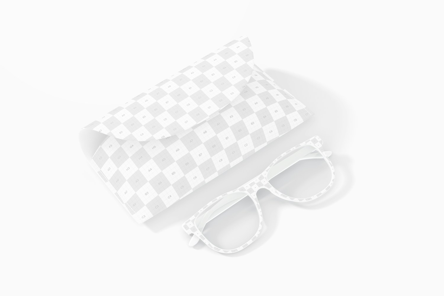 Leather Eyeglasses Case Mockup, Perspective Leather Eyeglasses Case Mockup, Perspective