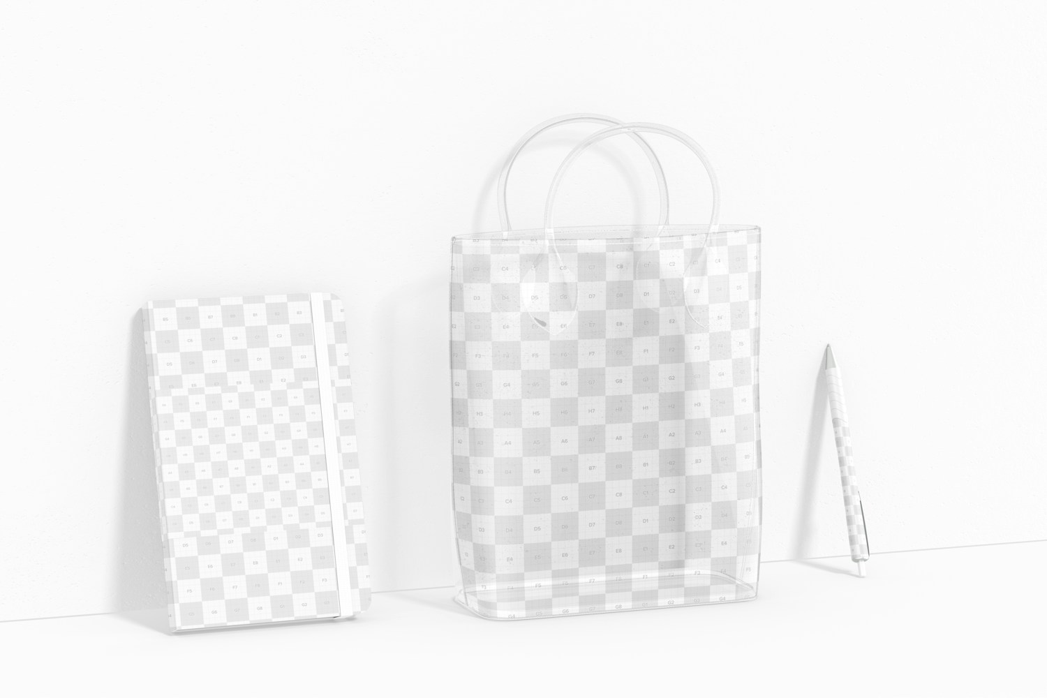 Clear Bag Mockup, Perspective