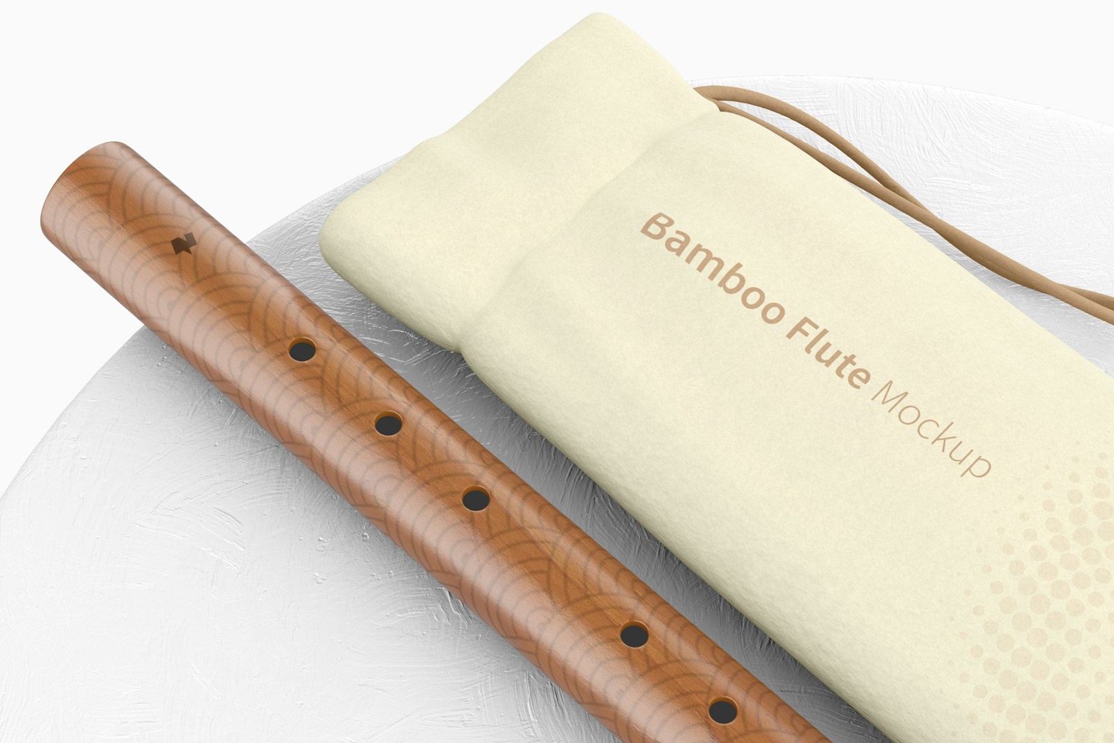 Bamboo Flute Mockup, Close Up
