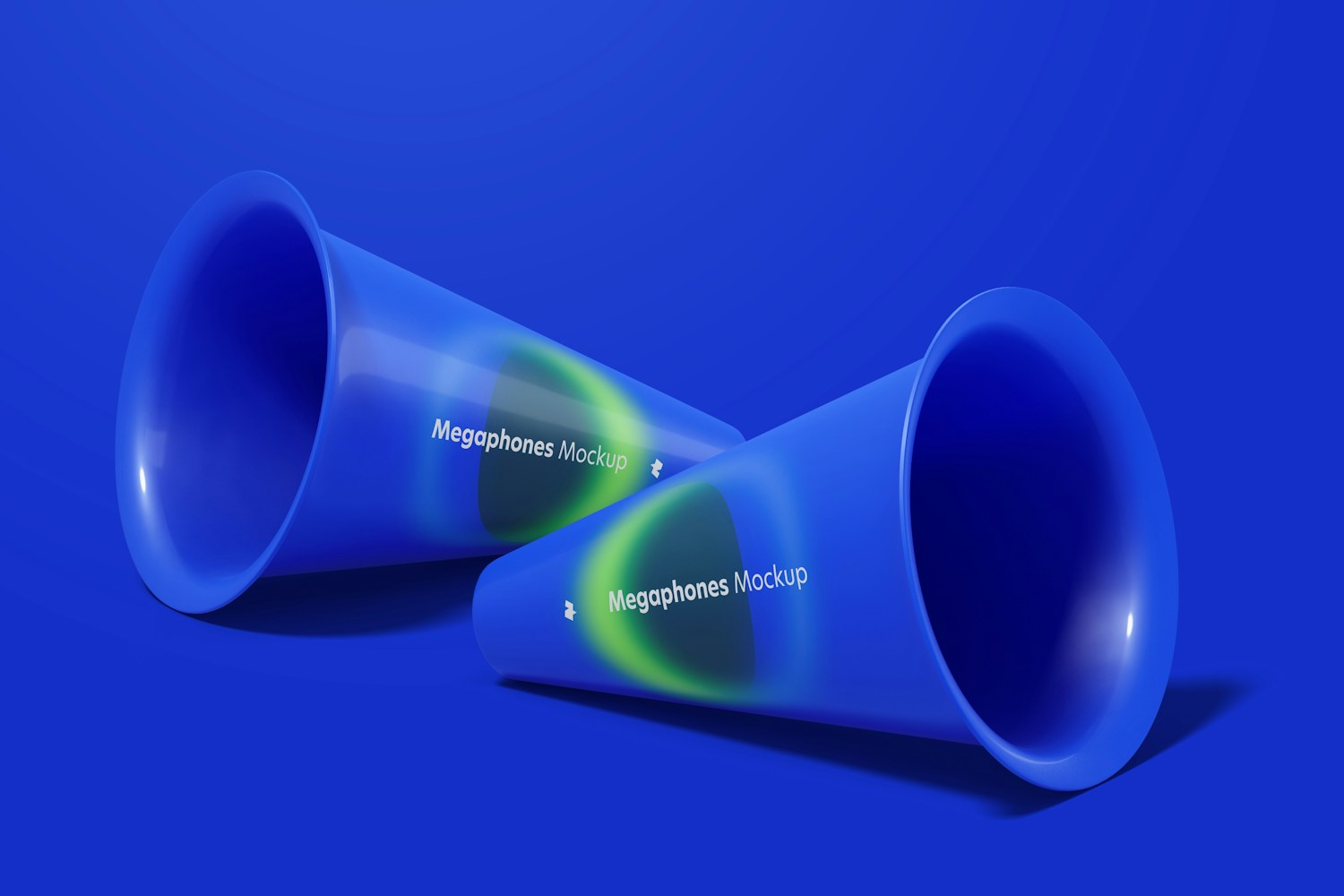 Megaphones Mockup, Perspective Megaphones Mockup, Perspective