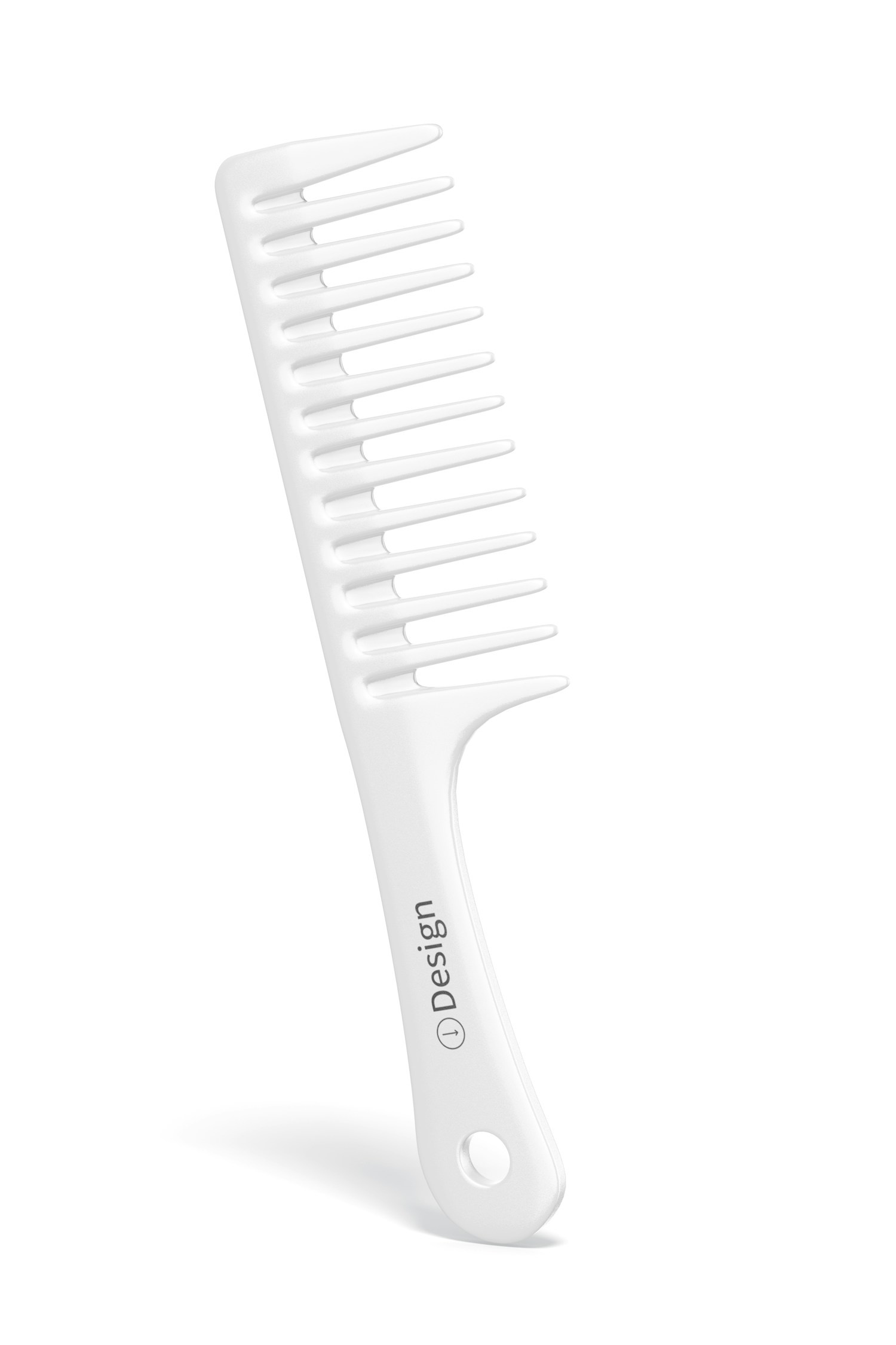 Wide Tooth Comb Mockup, Leaned Wide Tooth Comb Mockup, Leaned