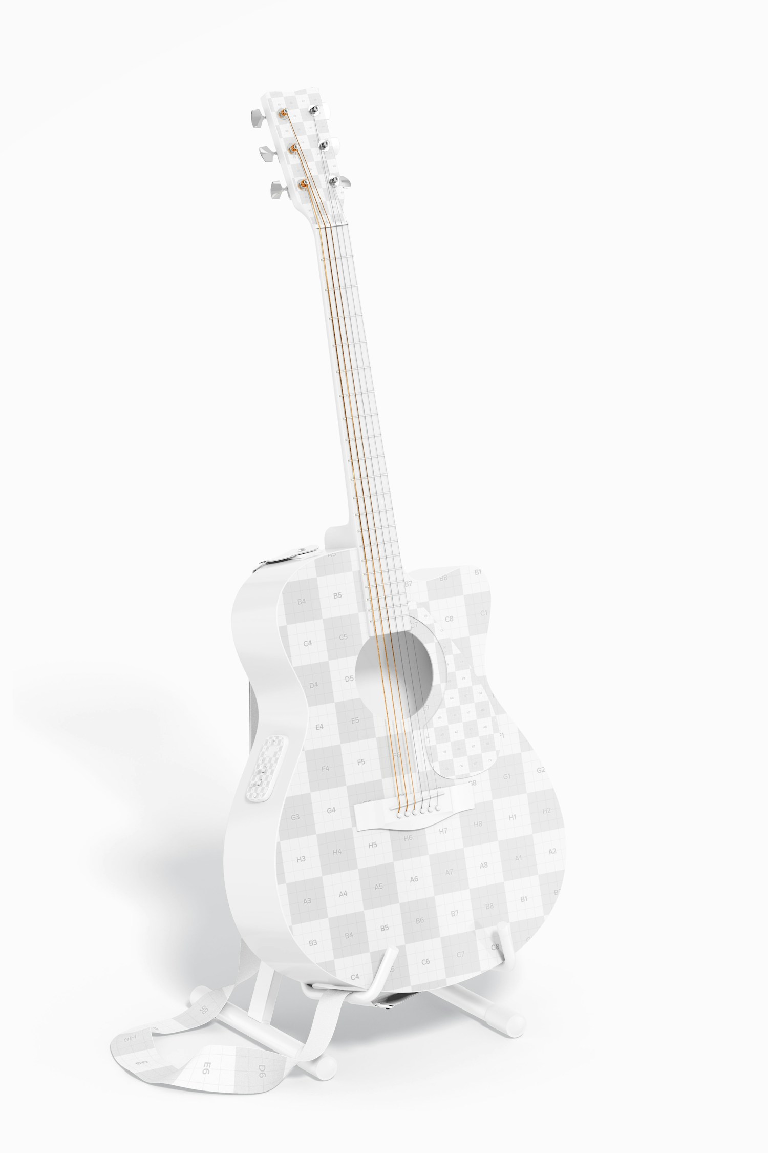 Maqueta de Guitarra Electro Acústica, Vista Derecha