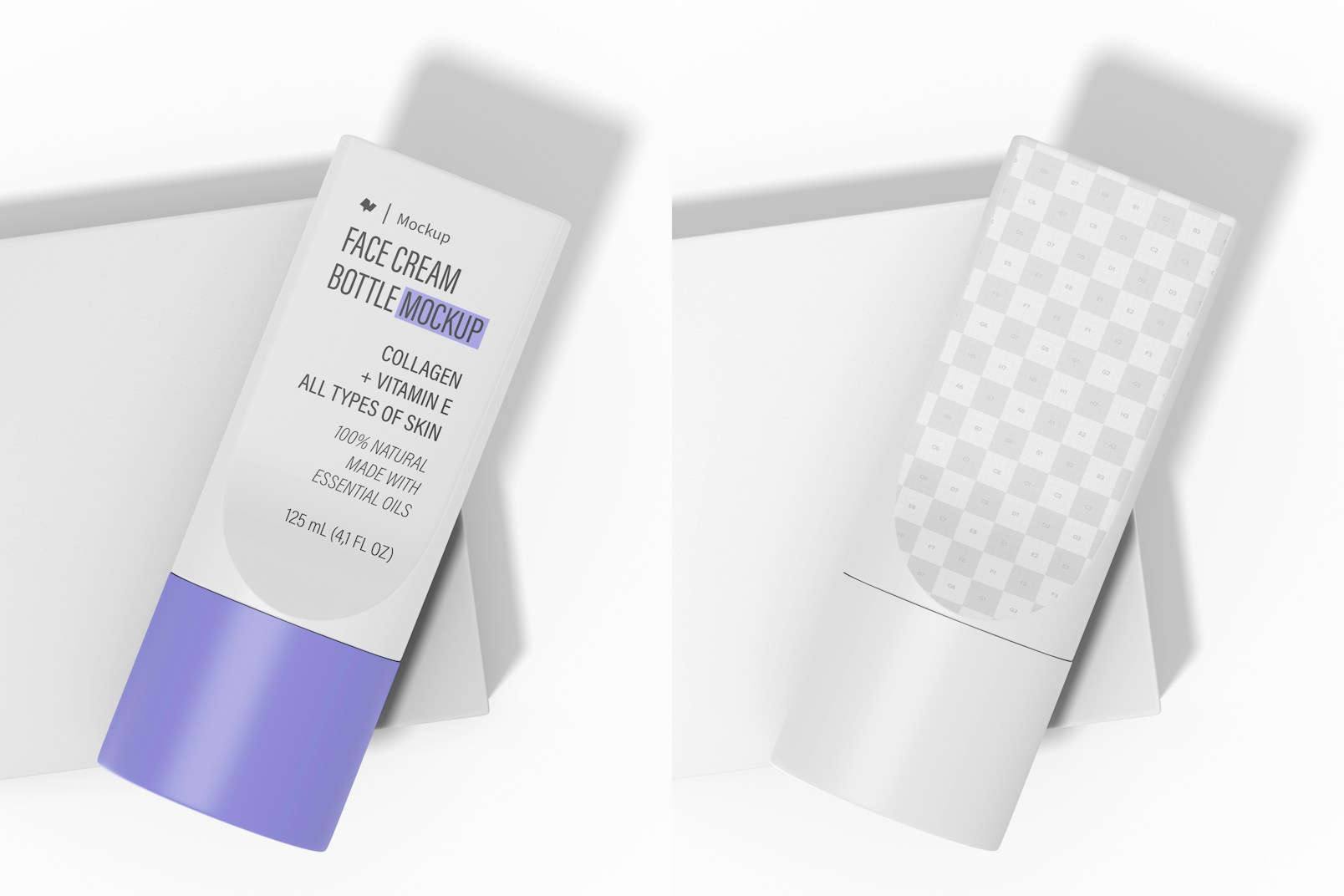 125 ml Face Cream Bottle Mockup, Top View