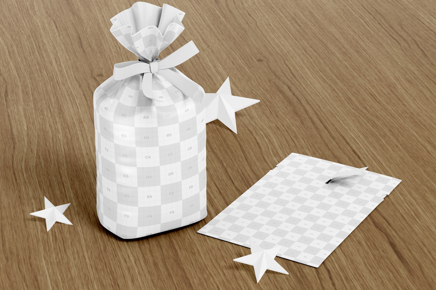 Plastic Pouch Bag for Candy Mockup, Side View Plastic Pouch Bag for Candy Mockup, Side View
