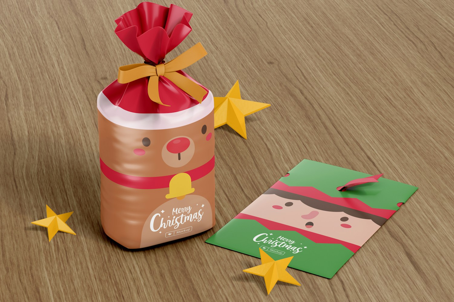 Plastic Pouch Bag for Candy Mockup, Side View Plastic Pouch Bag for Candy Mockup, Side View