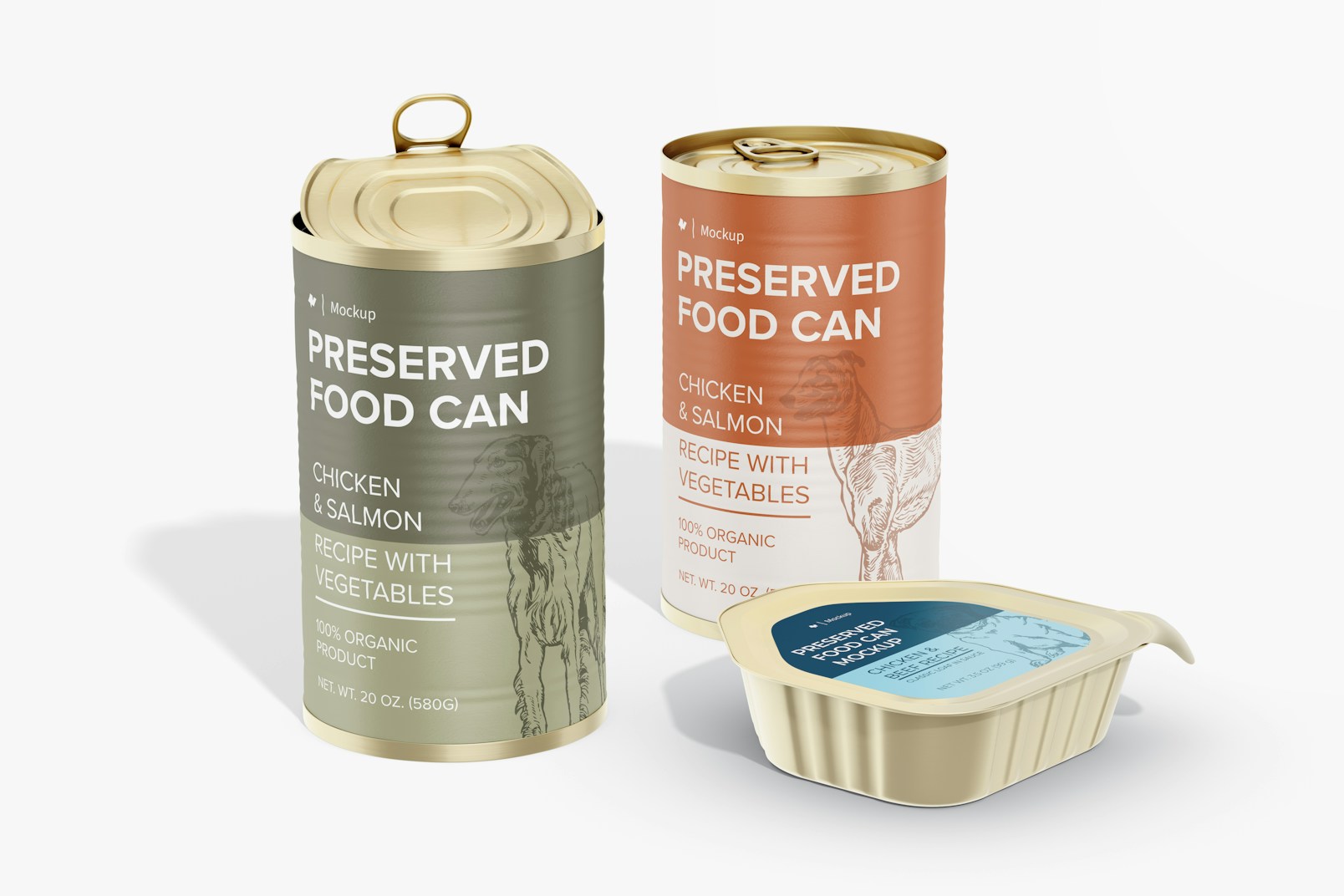 Preserved Food Can Mockup, Right View